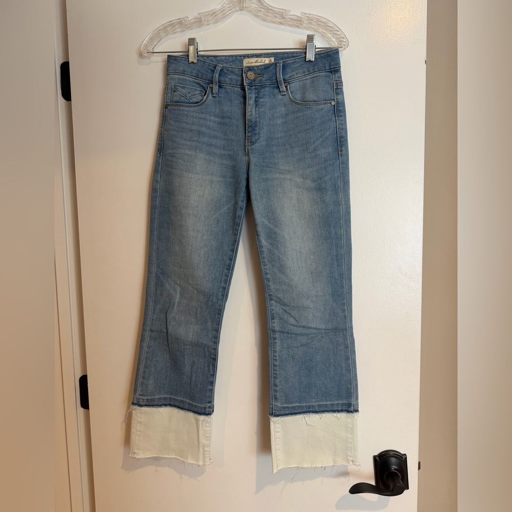 Light Blue Jeans with White Cuff